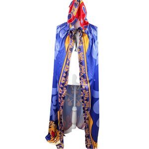 Hooded Cosplay Cape Anime Japanese Long Tie Front Tiger Fire Halloween Cloak